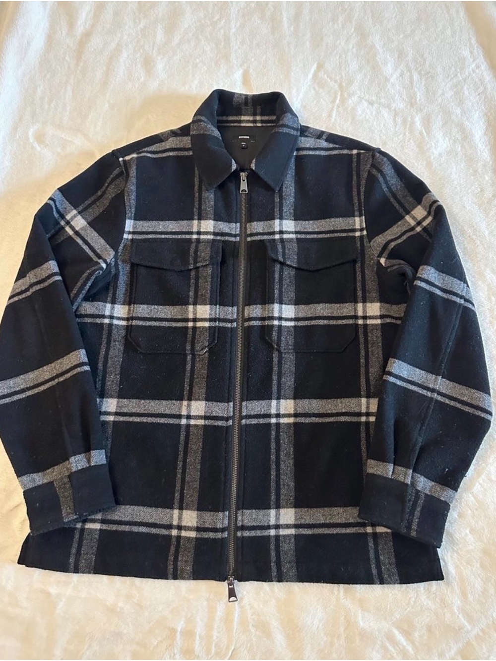 Men's Black & Gray Plaid ‘Shaket’ jacket